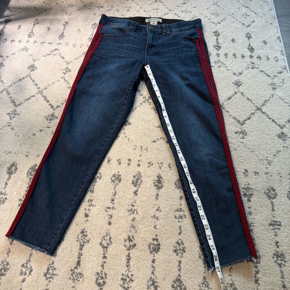 Democracy Dark Blue Skinny Jeans with Red Stripes - Picture 5 of 8